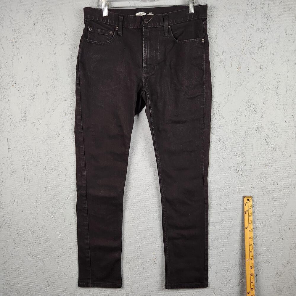 Old Navy Jeans Mens 31x30 Black Skinny Built In Flex Stretch Denim Skater Grunge